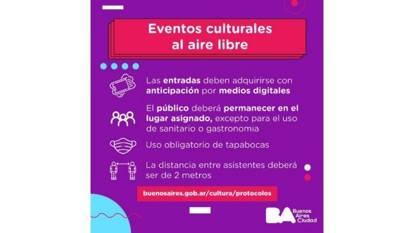 Vuelven los recitales al aire libre en la Ciudad de Buenos Aires